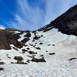 De sneeuwklim omhoog