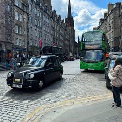 Cobblestone streets.