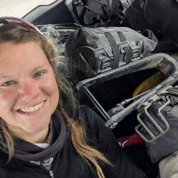 Fahrrad in Kofferraum.und los