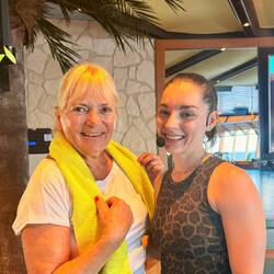 Die Fitnesstrainerin