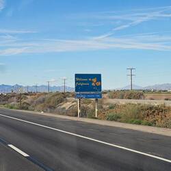 Left Quartzsite AZ to head to Tim's in Orange, California