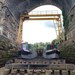 Old blacking removed and a grey undercoat applied to the steel