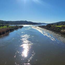 Die Mündung des Odeleite in den Guadiana.