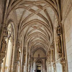 Lovely cloisters with intricate stone carvings
