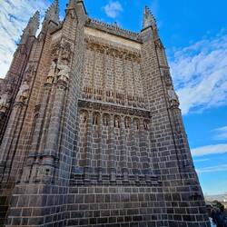 As we walked up to the monastery, we noticed rows of chains on the walls and wondered ....