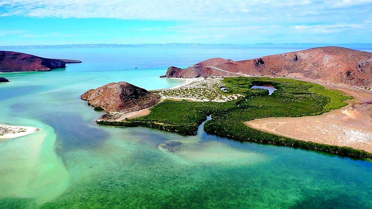 Balandra Beach aus 100m Höhe