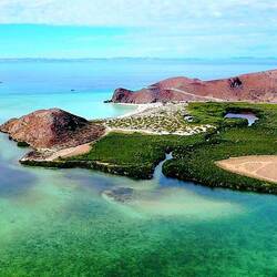 Balandra Beach aus 100m Höhe