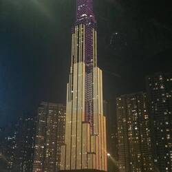 Landmark 81 skyscraper dominates night scene