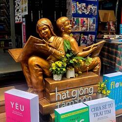 Book Street statue