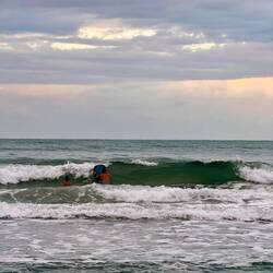 ... noch beim bodyboarden