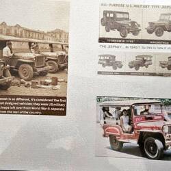 Zur Beförderung umgebaute US-Jeeps.