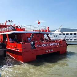 Notre bateau à l'arrivée à Phuquoc 👍
