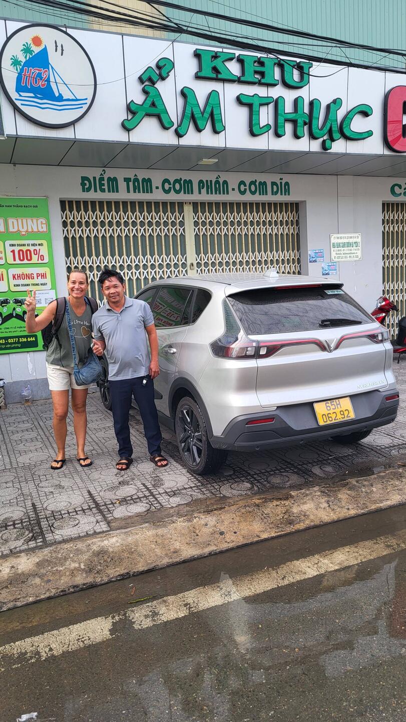 Notre chauffeur pendant ces 5 jours à travers de Delta du Mekong 🥰