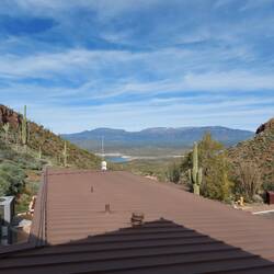 Blick übers Dach bevors losgeht.