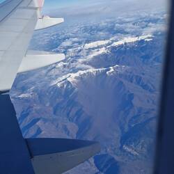In flight from malta to milan