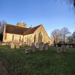 St Peter's, Soberton, bathed in morning sunlight
