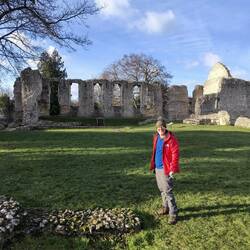 Bishop's Waltham Palace, Great Hall ruins in the background