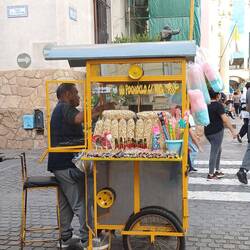 Popcorn mit Fußantrieb