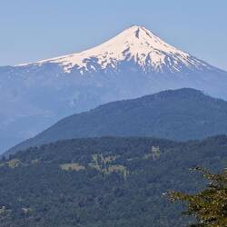 Blick vom zweiten Aussichtspunkt auf den Vulkan Villarica