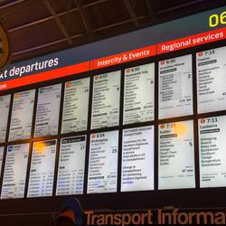 Bahnhof, Anzeigetafel