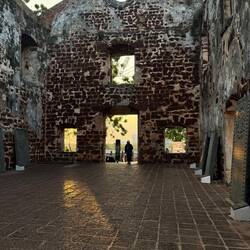 The old derelict Church of St. Paul, on the hill
