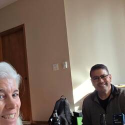 Lunch in Trevor's apartment