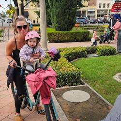 Bike riding with Tim's daughter & granddaughter