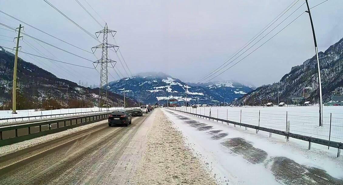 Eine beachtliche Schneeverwehung