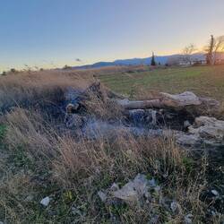 Da hat jemand wohl ein Feuer gemacht, schade haben wir keine Marshmallow