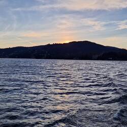 Sunset on lake como