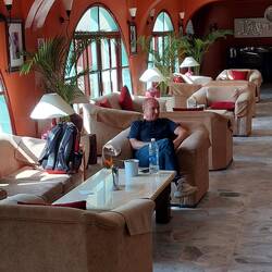 Warten auf den Abholservice