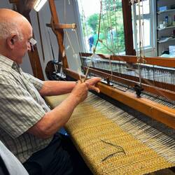 Eddie on his machine in Ardarra.