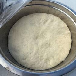 My bread dough rising - the cockpit temp is perfect for this!