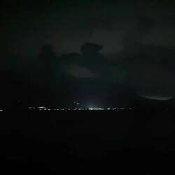 My view in the evening - beautiful lights and snatches of music from the shore