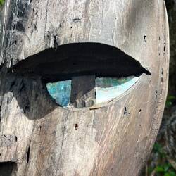 Das Auge der Figur bildet eine Paua Muschel 🐚