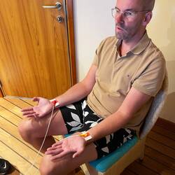 Andreas bei der Messung