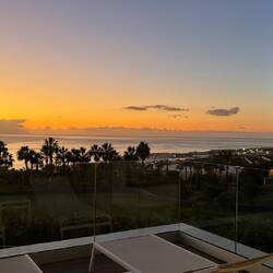 Abendlicher Blick von der Terrasse