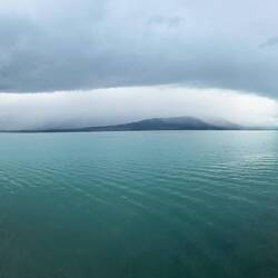 Das regnerische und windige Wetter am Lake Pukaki