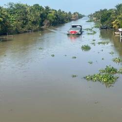 We rode along this channel for many miles