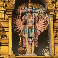 Sri Krishna Temple, Brickfields. Lord Krishna in his universal, all-encompassing, cosmic form.