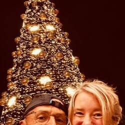 Obligatory selfie in front of the huge fake Xmas tree under the Petronas Towers