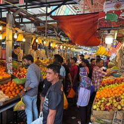 It was a relief to explore the fruit and veg market next door.