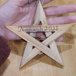 This year's new Christmas decoration, bought from Dante's Boutique, personalised by Vicky