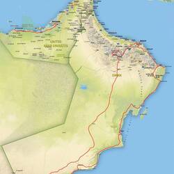 Unsere Route in Oman