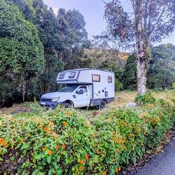 Übernachtungsplatz San Gerardo, ein Traum, fast a bisserl Heimat. ( Berge)