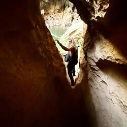Un parcours particulier pour arriver à la grotte 😅