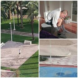 Das Herrchen wird sportlich 💪