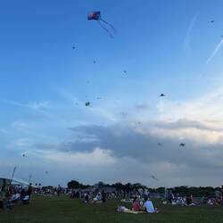 Hunderte Drachen am Himmel