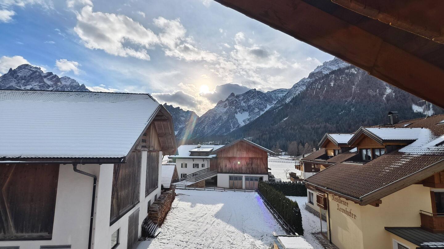 Blick vom Balkon unseres Zimmers