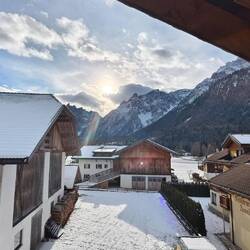 Blick vom Balkon unseres Zimmers